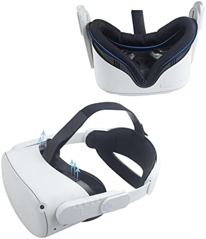 Oculus Quest 2 אביזרי כרית פנים | כיסוי ממשק הפנים של VR Lycra Fabric | כיסוי כרית פנים של שומר זיעה לאוזניות